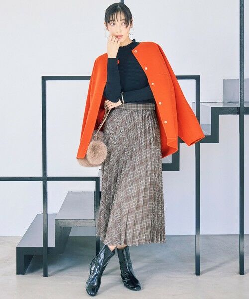 SHIHOさん着用】ウールリバーノーカラー コート （その他アウター