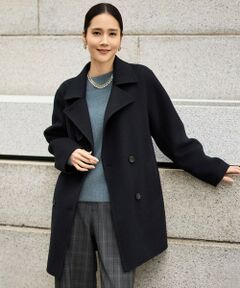 自由区 / ジユウク その他アウター | ウールリバーダブルブレストコート