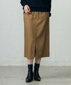 自由区 / ジユウク ミニ・ひざ丈スカート | シルクネップツイード スカート