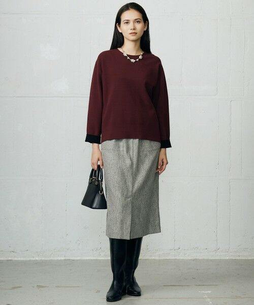 自由区 / ジユウク ミニ・ひざ丈スカート | シルクネップツイード スカート | 詳細2