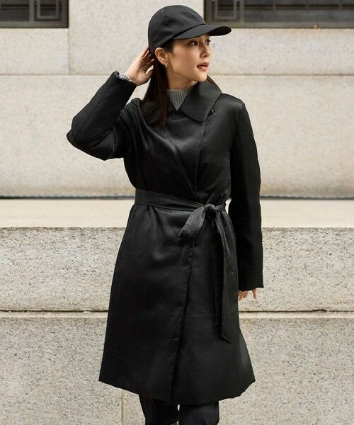 自由区/ジユウク ブライトダウン コート ブラック 38