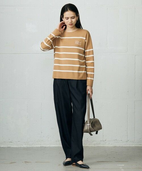 自由区 / ジユウク ニット・セーター | コットンウールハイゲージボーダー ニット | 詳細1