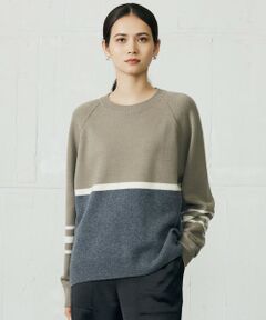 自由区 / ジユウク ニット・セーター | ウールカシミヤブレンドラグランスリーブ ニット