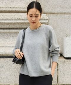 自由区 / ジユウク ニット・セーター | 【カタログ掲載】ウールカシミヤブレンドスパンコールラグランスリーブ ニット