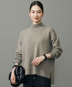 自由区 / ジユウク ニット・セーター | ウールカシミヤブレンドスパンコールハイネック ニット