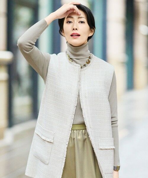 自由区 / ジユウク ニット・セーター | 【SHIHOさん着用】ウールシルクミックスインナー ニット(モカ)