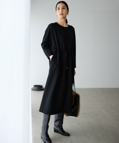 自由区/ジユウク 【カタログ掲載】TWダンボールジャージ ワンピース ネイビー 38