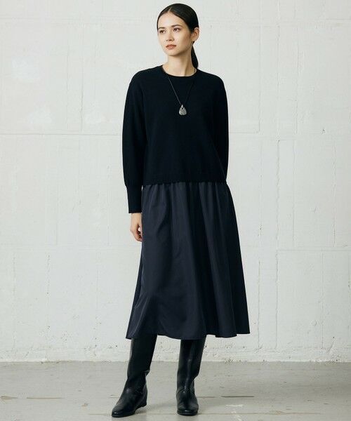 自由区 / ジユウク ロング・マキシ丈ワンピース | 【カタログ掲載】ウールミラノ異素材 ワンピース | 詳細14