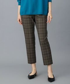 自由区 / ジユウク その他パンツ | TRギャバ裏起毛チェック柄テーパード パンツ