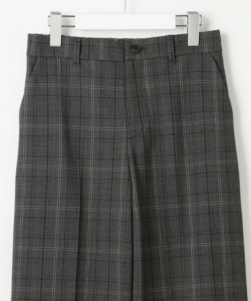 自由区 / ジユウク その他パンツ | TRギャバ裏起毛チェック柄ワイド パンツ | 詳細12