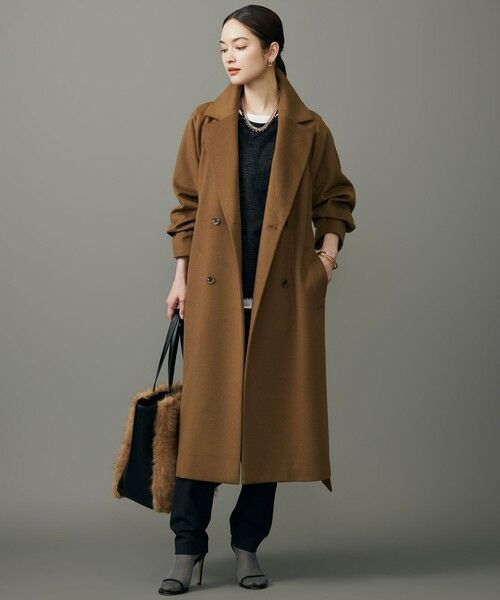 自由区 / ジユウク その他アウター | 【SHIHOさん着用】Super100sライトビーバーロング コート | 詳細3