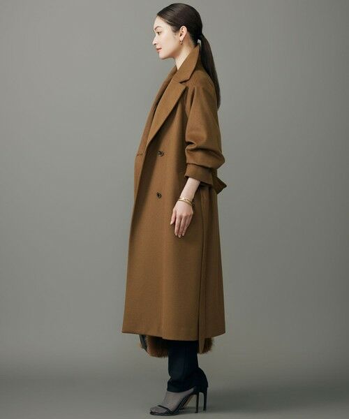 自由区 / ジユウク その他アウター | 【SHIHOさん着用】Super100sライトビーバーロング コート | 詳細4