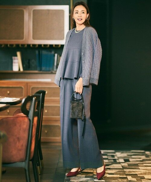 自由区 / ジユウク シャツ・ブラウス | 【SHIHOさん着用】ソフトウールブレンドペプラム ブラウス | 詳細8