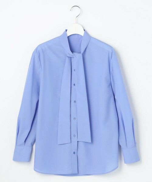 自由区/ジユウク ナチュラルタッチボウタイ ブラウス サックス 38 自由区/ジユウク ナチュラルタッチボウタイ ブラウス サックス 38