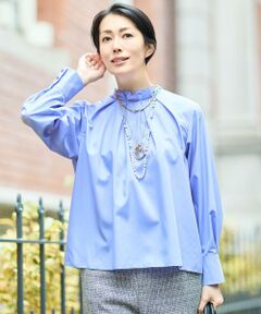 自由区 / ジユウク シャツ・ブラウス | 【カタログ掲載】ナチュラルタッチスタンドカラー ブラウス