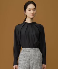 自由区 / ジユウク シャツ・ブラウス | 【カタログ掲載】ナチュラルタッチスタンドカラー ブラウス