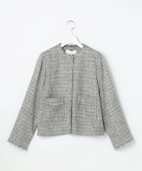 自由区 / ジユウク ノーカラージャケット | 【カタログ掲載】ライトミックスツイード ジャケット | 詳細5