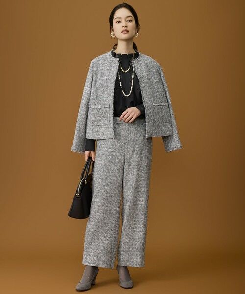 自由区 / ジユウク ノーカラージャケット | 【カタログ掲載】ライトミックスツイード ジャケット | 詳細5