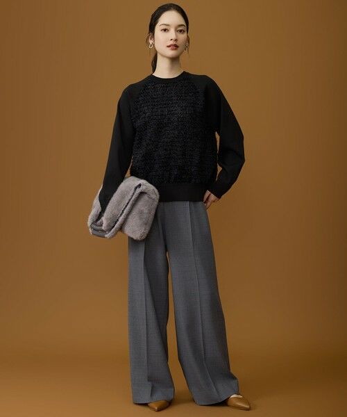 自由区 / ジユウク ニット・セーター | ジャカードコンビ プルオーバー | 詳細8