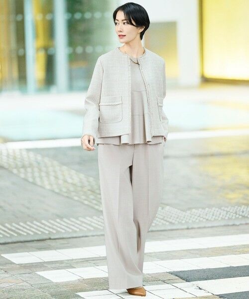 自由区 / ジユウク その他パンツ | 【SHIHOさん着用】ソフトウールブレンドワイド パンツ | 詳細3