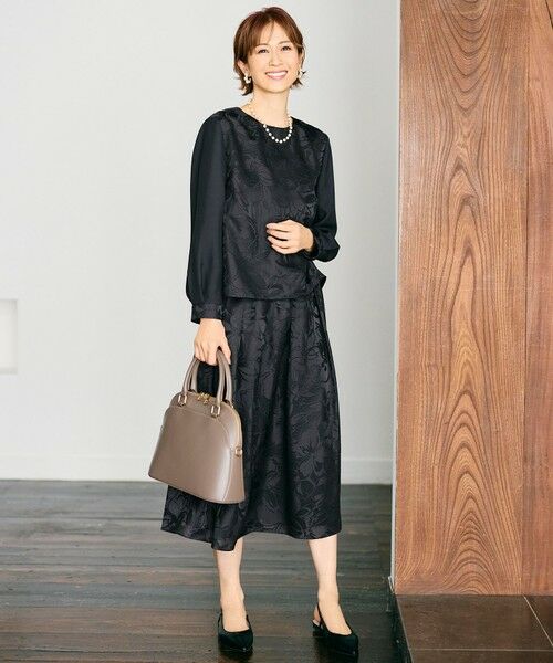 自由区 / ジユウク ミニ・ひざ丈スカート | 【セットアップ対応】フラワーオパールプリント スカート | 詳細1