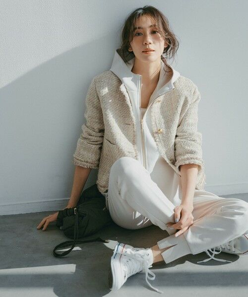 自由区 / ジユウク ノーカラージャケット | ファンシーノットツイードノーカラー ジャケット | 詳細2