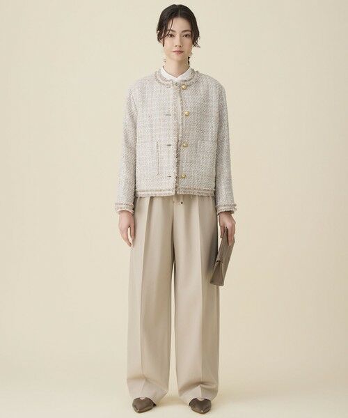 自由区 / ジユウク ノーカラージャケット | ファンシーノットツイードノーカラー ジャケット | 詳細5