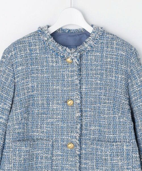 自由区 / ジユウク ノーカラージャケット | ファンシーノットツイードノーカラー ジャケット | 詳細13