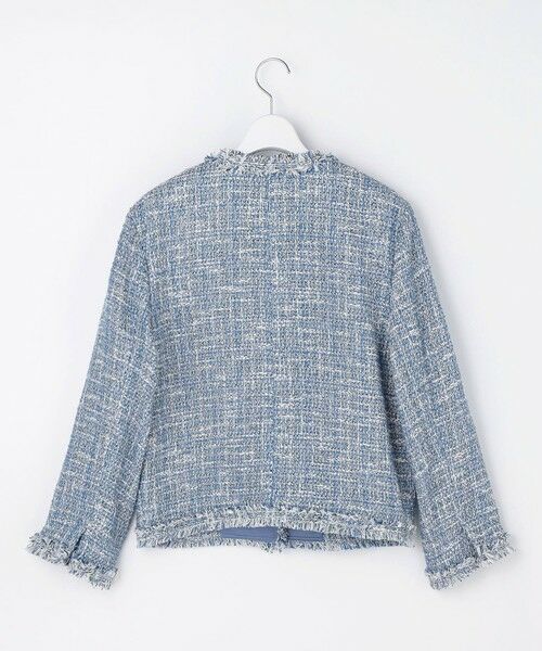 自由区 / ジユウク ノーカラージャケット | ファンシーノットツイードノーカラー ジャケット | 詳細17