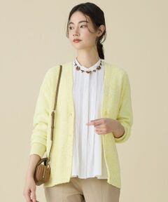 自由区 / ジユウク カーディガン・ボレロ | ブークレミックスツイードニット カーディガン