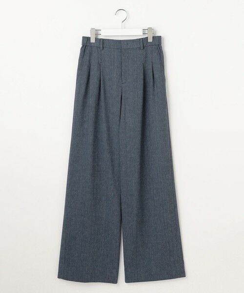 自由区 / ジユウク その他パンツ | 【セットアップ対応】ソフトリネンダンガリーワイド パンツ | 詳細4