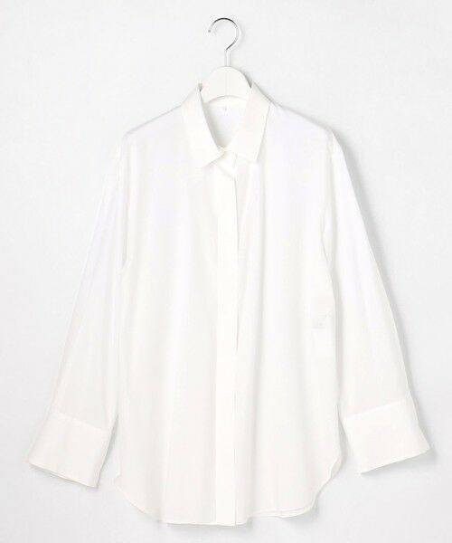 自由区 / ジユウク シャツ・ブラウス | 【着回し力抜群・レイヤードにも】ドレープブロード シャツブラウス | 詳細3