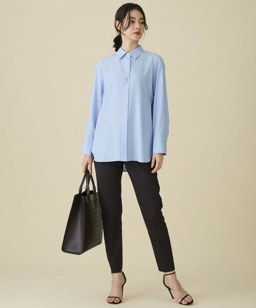 自由区 / ジユウク シャツ・ブラウス | 【着回し力抜群・レイヤードにも】ドレープブロード シャツブラウス | 詳細6