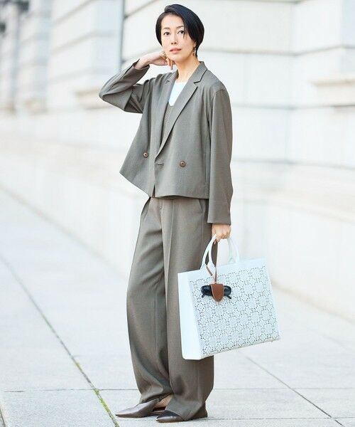 自由区 / ジユウク トートバッグ | 【カタログ掲載・巾着袋付き・A4サイズ収納可】パンチングレース トート | 詳細2