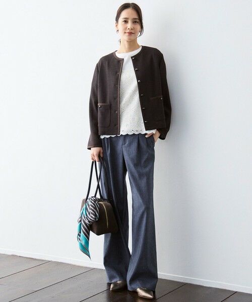 自由区 / ジユウク ノーカラージャケット | 【カタログ掲載】ライトカラミノーカラー ジャケット | 詳細6