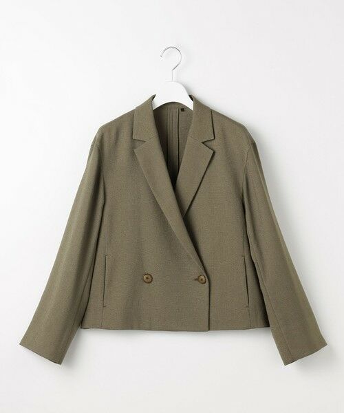 自由区 / ジユウク テーラードジャケット | 【カタログ掲載・人気素材・セットアップ対応】リネンライクシンセティックショート ジャケット | 詳細5