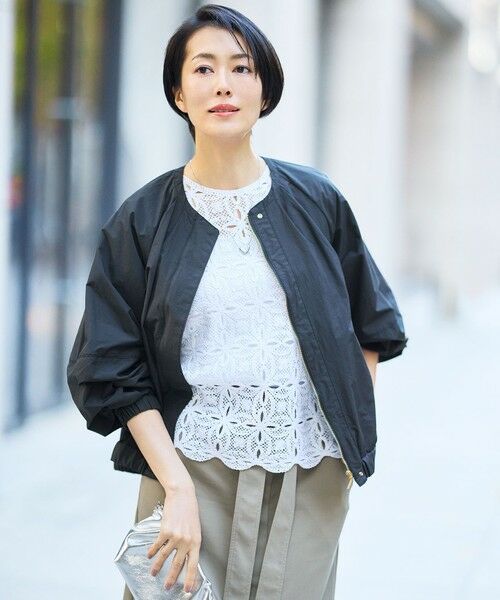 自由区 / ジユウク ミニ・ひざ丈スカート | 【カタログ掲載】ブラッシュドコットンサテンナロー スカート | 詳細4