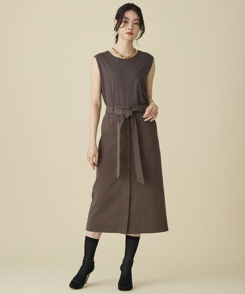 自由区 / ジユウク ミニ・ひざ丈スカート | 【カタログ掲載】ブラッシュドコットンサテンナロー スカート | 詳細13