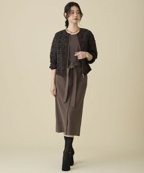 自由区 / ジユウク ミニ・ひざ丈スカート | 【カタログ掲載】ブラッシュドコットンサテンナロー スカート | 詳細14