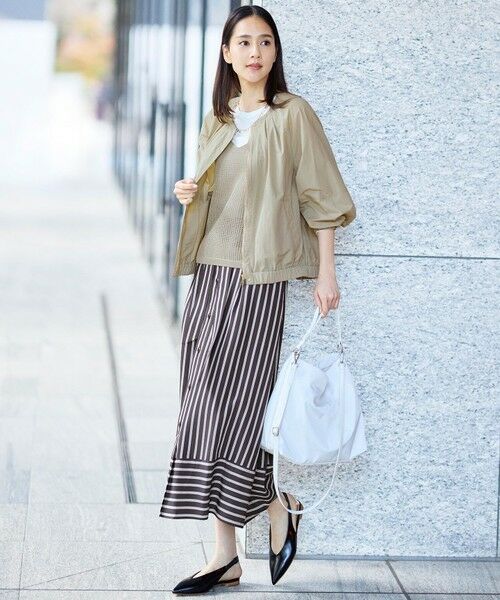 自由区 / ジユウク ミニ・ひざ丈スカート | 【SHIHOさん着用】ビスコースナイロンドビーストライプ スカート | 詳細17