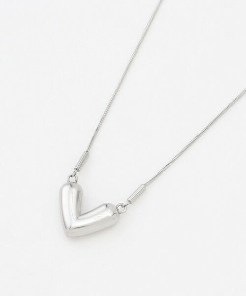自由区 / ジユウク ネックレス・ペンダント・チョーカー | 【SHIHOさん着用・長さ調節可・ステンレス】ハートモチーフ ネックレス | 詳細12