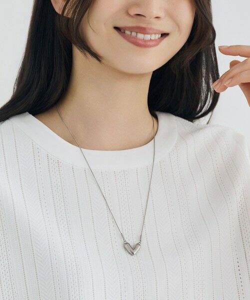 自由区 / ジユウク ネックレス・ペンダント・チョーカー | 【SHIHOさん着用・長さ調節可・ステンレス】ハートモチーフ ネックレス（シルバー）