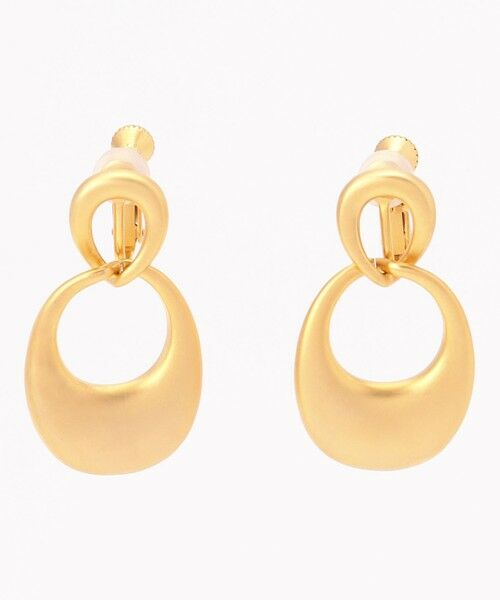 自由区 / ジユウク ピアス・イヤリング | 【SHIHOさん着用】ソフトドロップ イヤリング（マットゴールド）
