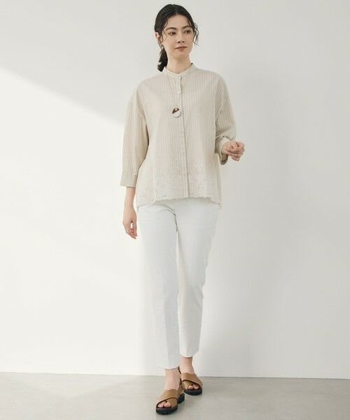 自由区 / ジユウク シャツ・ブラウス | エンブロイダリーブロードバンドカラー ブラウス | 詳細6