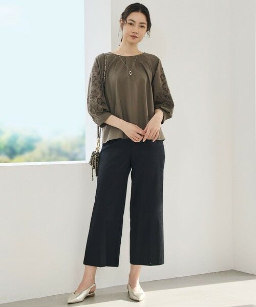 自由区 / ジユウク シャツ・ブラウス | 【SHIHOさん着用】エンブロイダリーブロードパフスリーブ ブラウス | 詳細4