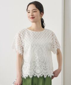 自由区 / ジユウク シャツ・ブラウス | パネルレース ブラウス