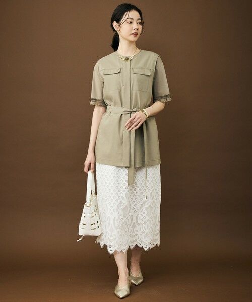 自由区 / ジユウク カットソー | 【SHIHOさん着用】コンパクトハイゲージフリンジ Tシャツ | 詳細5