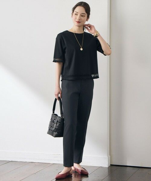 自由区 / ジユウク カットソー | 【SHIHOさん着用】コンパクトハイゲージフリンジ Tシャツ | 詳細12