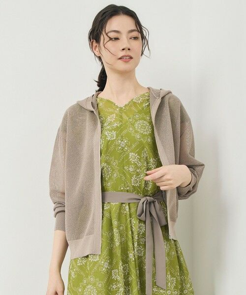 自由区 / ジユウク パーカー | 【SHIHOさん着用】ライトメッシュジップ パーカー（ベージュ）