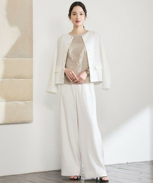 自由区 / ジユウク ベスト | 【SHIHOさん着用】リネンフリンジ ベスト | 詳細5